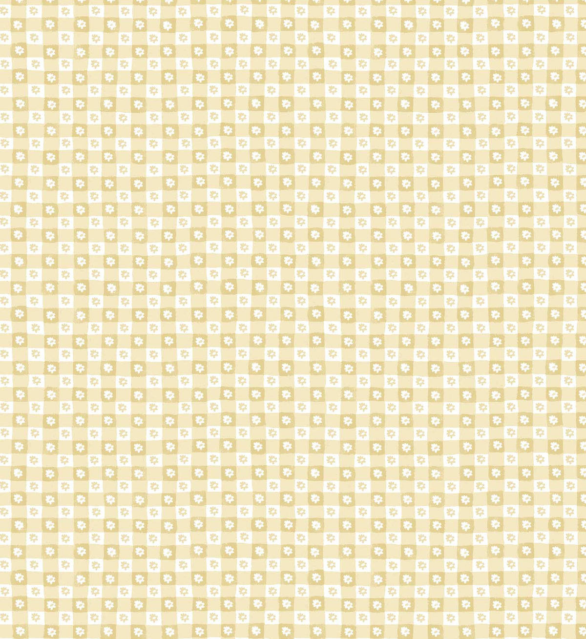 Daisy Gingham Peel & Stick Wallpaper - Gold