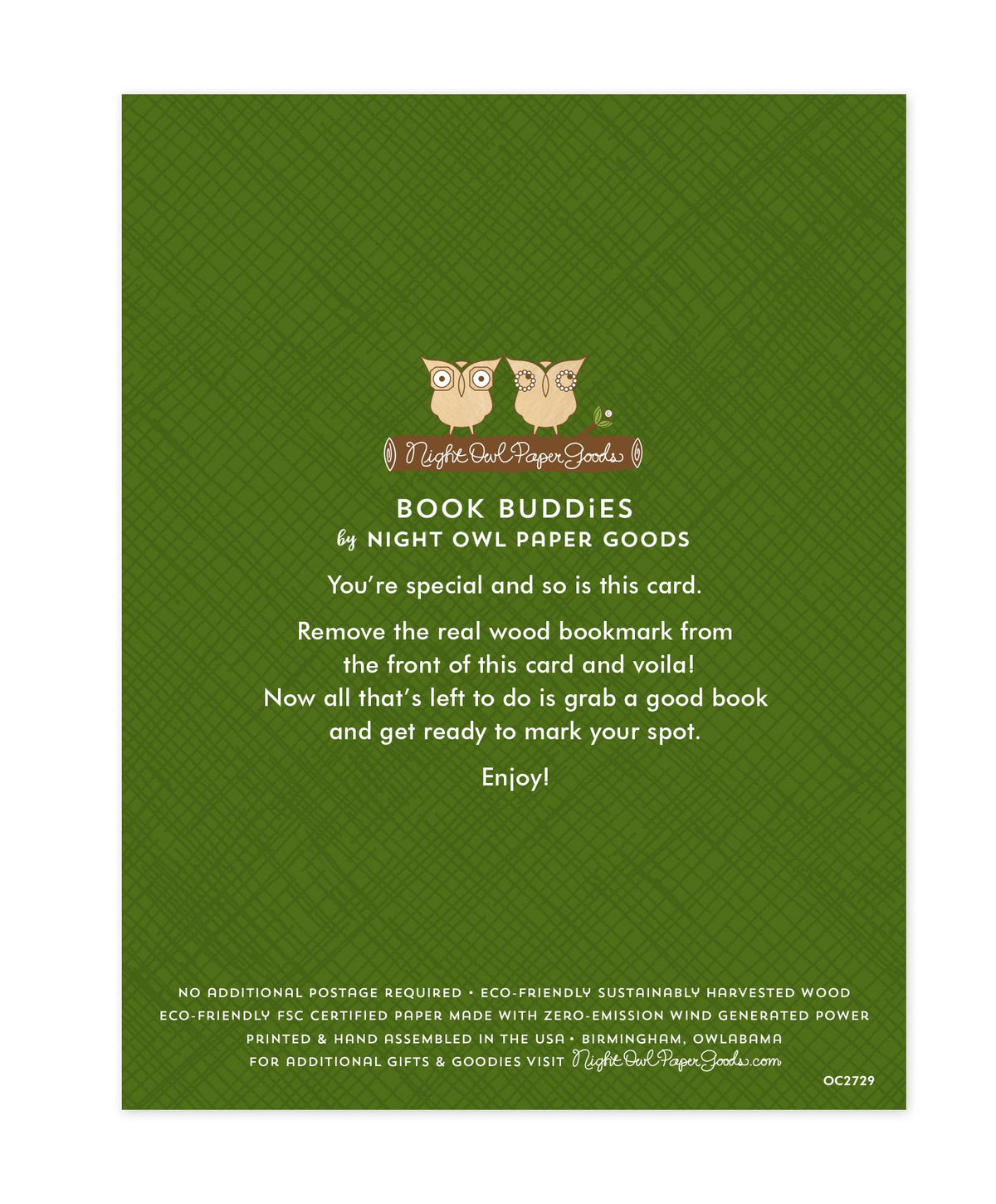 Apples Bookmark Thank You Card