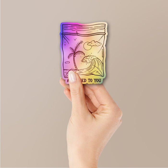 Addicted Holographic Stickers - Holographic stickers | STICK IT UP