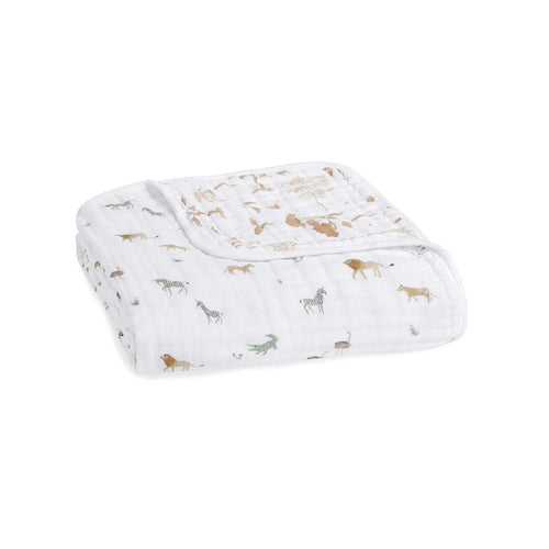 aden + anais Organic Cotton Muslin Dream Blanket - Safari Dreams
