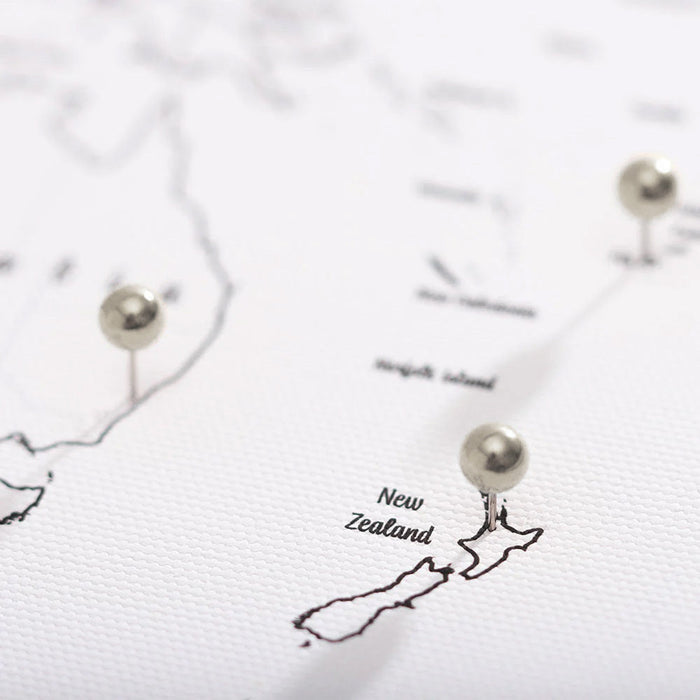 "Adventure Awaits!" Fine Line Push Pin Mini World Map CM Mini Map