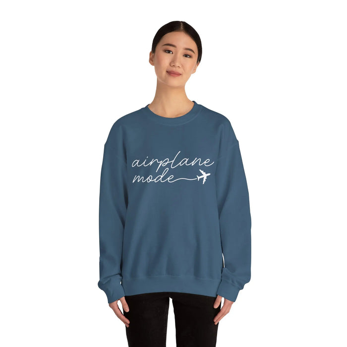 Airplane Mode Crewneck Sweater Printify