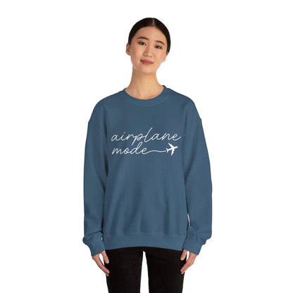 Airplane Mode Crewneck Sweater Printify