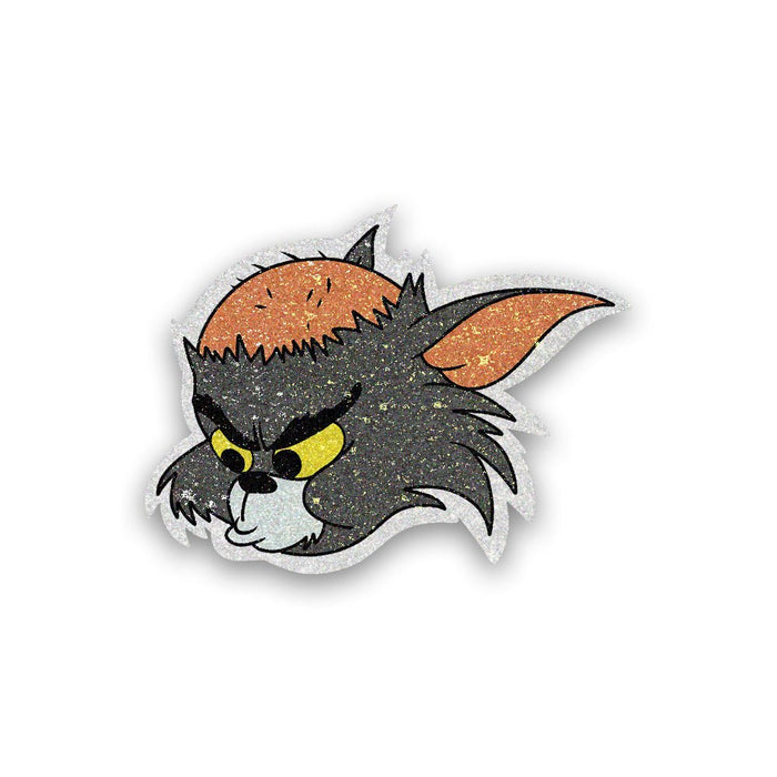 Angry Cat Glitter Sticker - Glitter Stickers | STICK IT UP