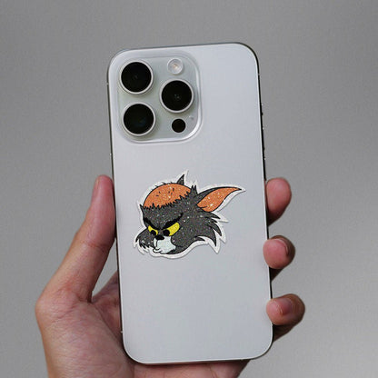 Angry Cat Glitter Sticker - Glitter Stickers | STICK IT UP