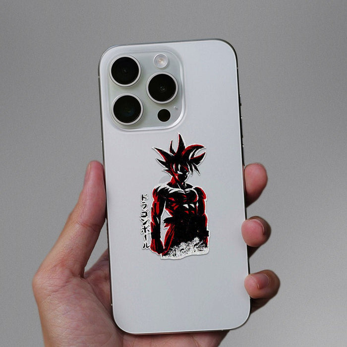 Angry Goku Glitter Sticker - Glitter Stickers | STICK IT UP