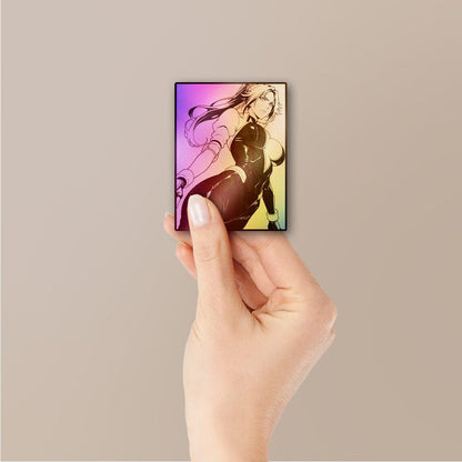 Anime Girl Black Outfit Holographic Stickers - Holographic stickers | STICK IT UP