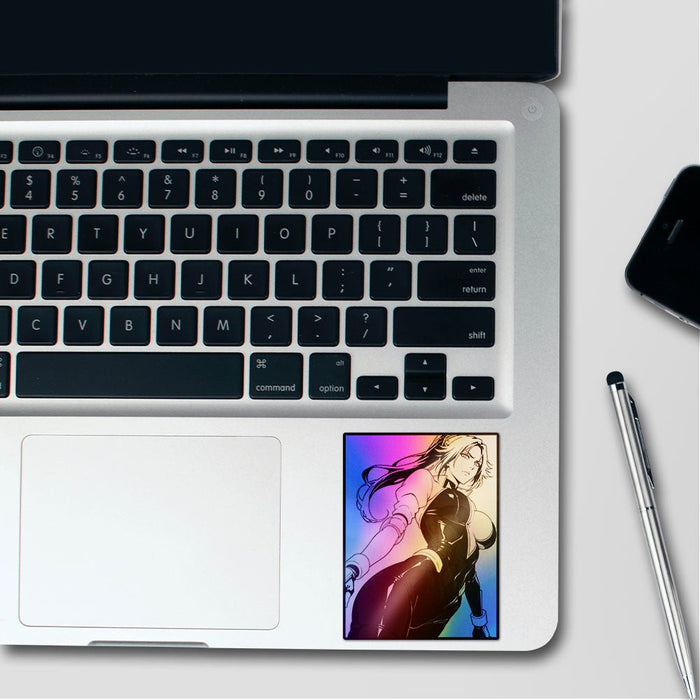 Anime Girl Black Outfit Holographic Stickers - Holographic stickers | STICK IT UP