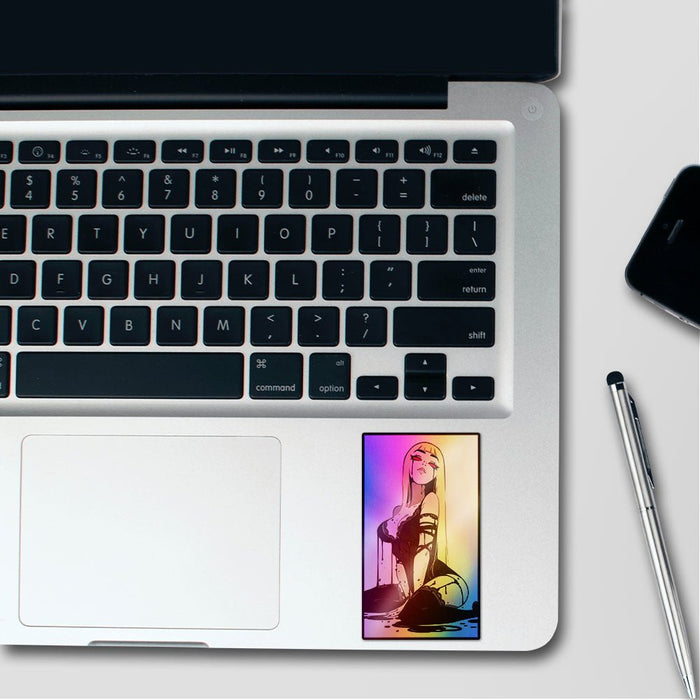 Anime Girl Blonde Holographic Stickers - Holographic stickers | STICK IT UP