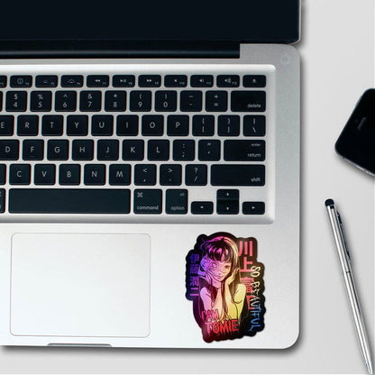 Anime Girl Pink Fomo Holographic Stickers - Holographic stickers | STICK IT UP