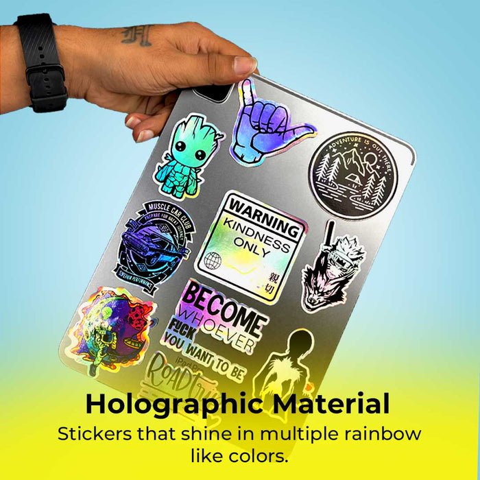 Anime Red Figure 02 Holographic Stickers - Holographic stickers | STICK IT UP