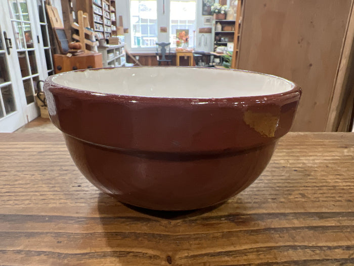 Antique Brown Stoneware 6” Mixing Bowl