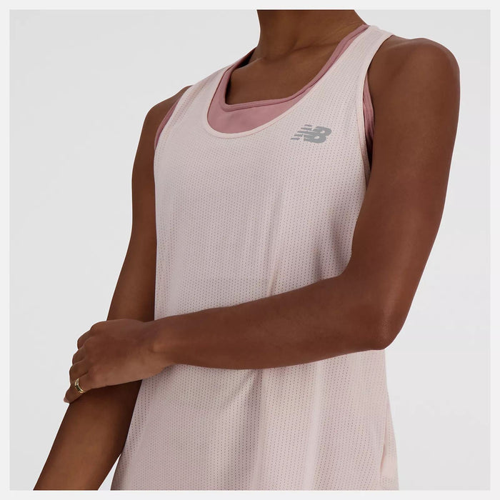 NEW BALANCE ATHLETICS TANK PINK MUJER
