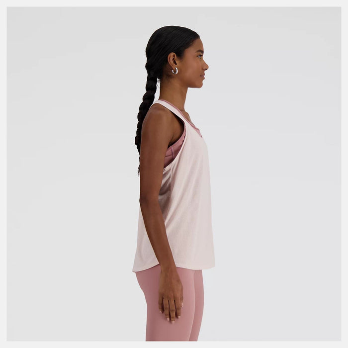 NEW BALANCE ATHLETICS TANK PINK MUJER