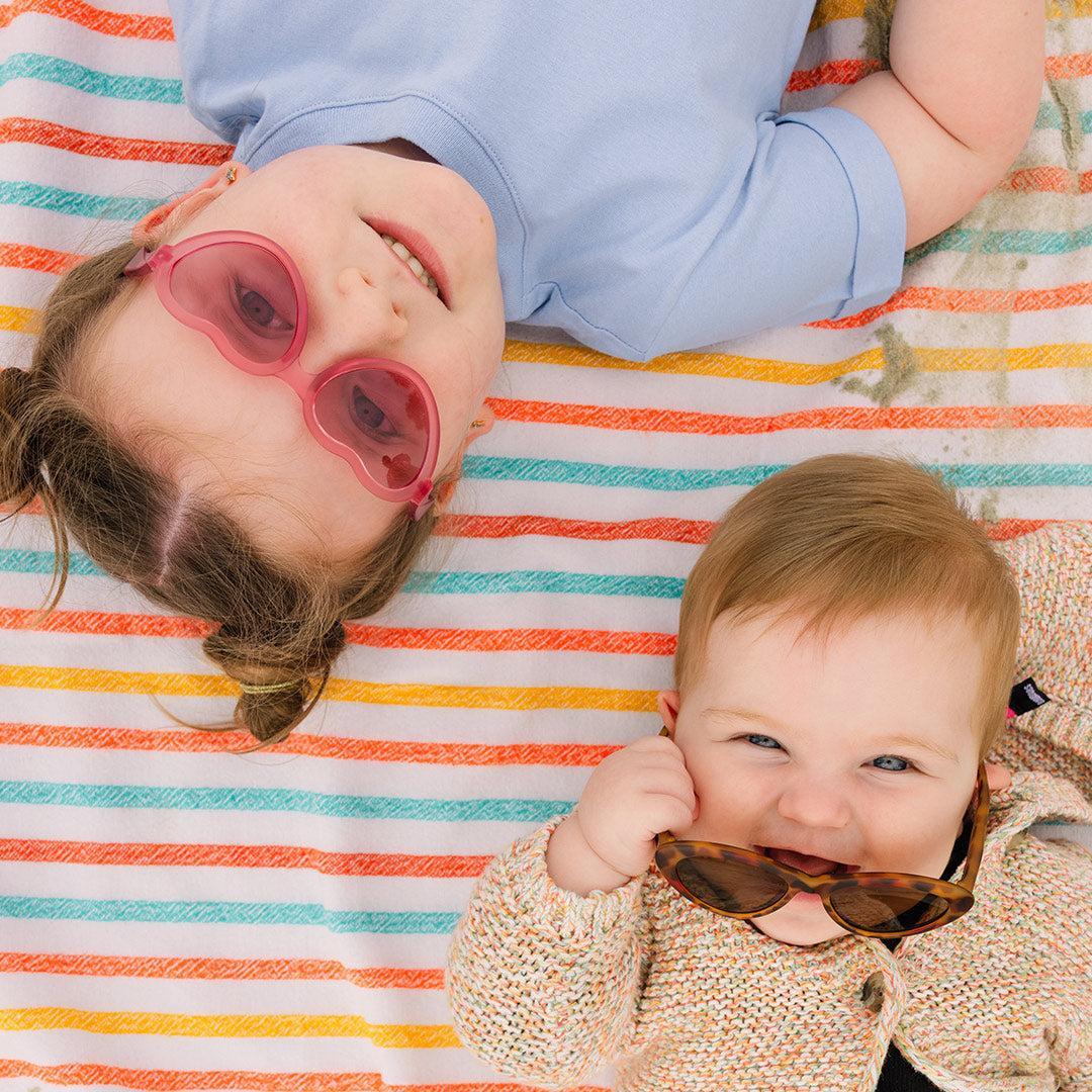 Babiators Original Mirrored Heart Sunglasses - Fuchsia Haze