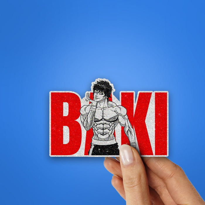 Baki 0.3 Glitter Sticker - Glitter Stickers | STICK IT UP