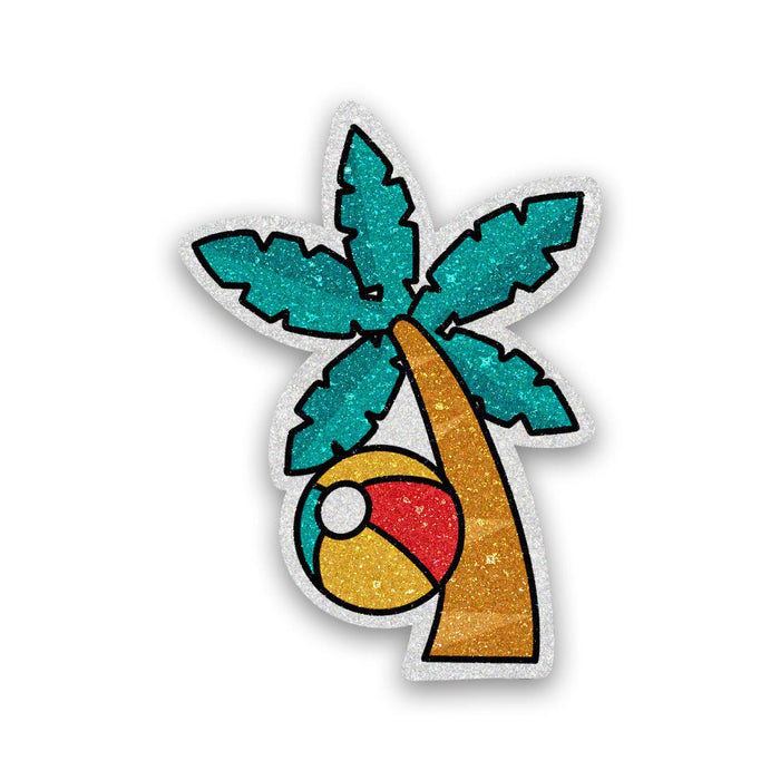 Beach Tree Glitter Sticker - Glitter Stickers | STICK IT UP