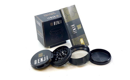 Benji GRIND4 Piece Aluminum Grinder + $100 Bill Papers