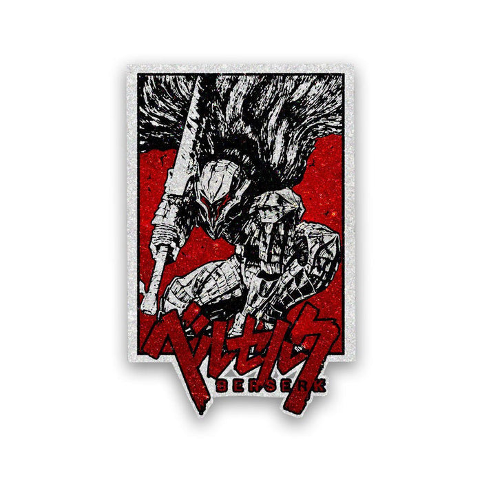 Berserker Black Glitter Sticker - Glitter Stickers | STICK IT UP