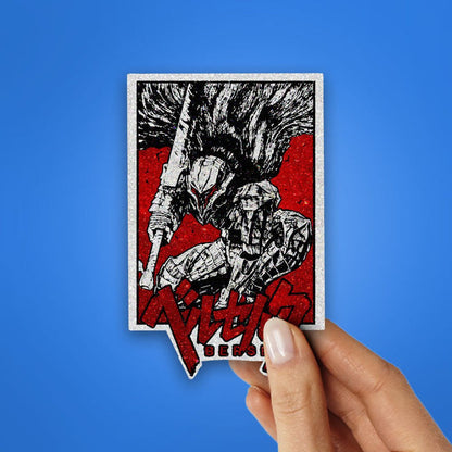 Berserker Black Glitter Sticker - Glitter Stickers | STICK IT UP