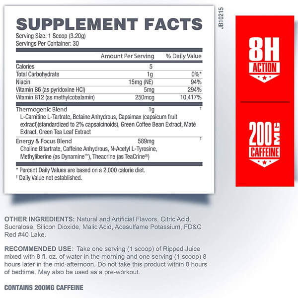 Betancourt Ripped Juice Thermogenic Activator 30 Servings
