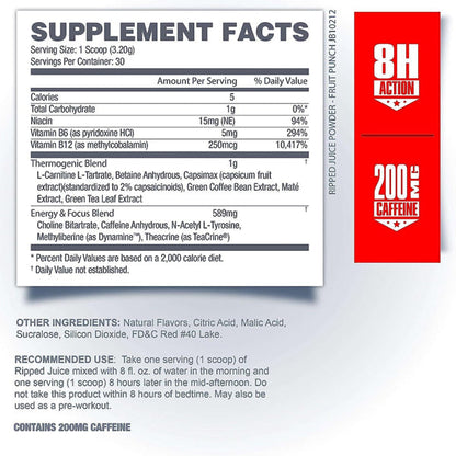 Betancourt Ripped Juice Thermogenic Activator 30 Servings