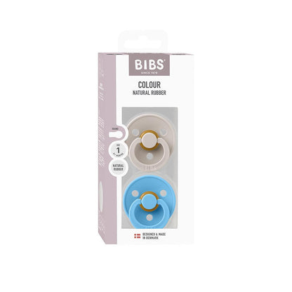 BIBS Pacifier Colour 2 Pack - Mushroom/Breeze