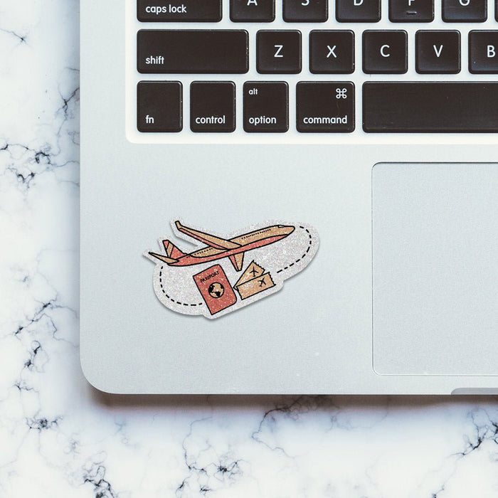 Boarding Pass Glitter Sticker - Glitter Stickers | STICK IT UP