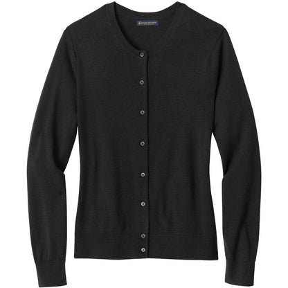 Brooks Brothers Ladies Washable Merino Cardigan Sweater-New-Brooks Brothers-Deep Black-XS-Thread Logic