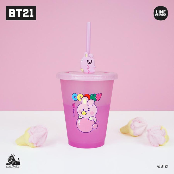 BT21 JAPAN - Official Baby Color Changing Tumbler 470ml + Straw