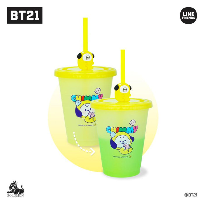 BT21 JAPAN - Official Baby Color Changing Tumbler 470ml + Straw