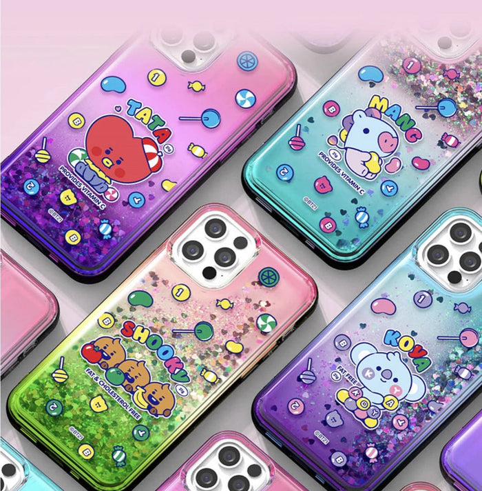 BT21 Jelly Candy Bling Aqua Case (For Samsung)