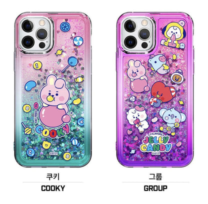 BT21 Jelly Candy Bling Aqua Case (For Samsung)