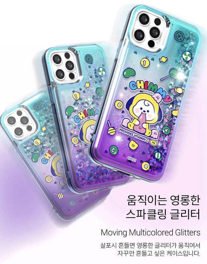 BT21 Jelly Candy Bling Aqua Case (For Samsung)