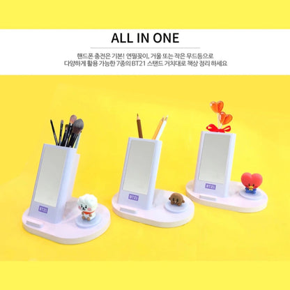 BT21 Official Baby Fast Wireless Stand Charger + Mirror
