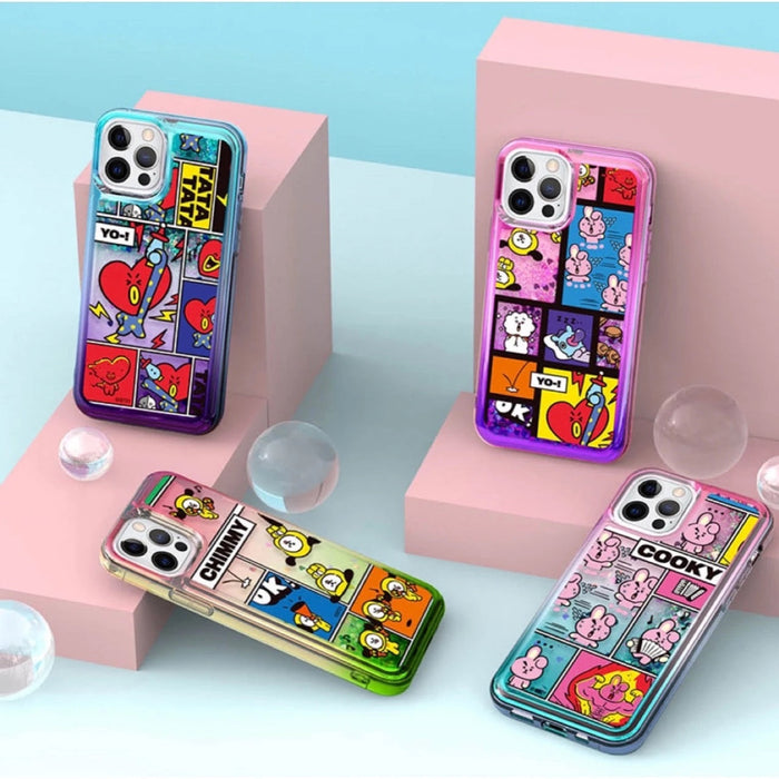 BT21 Official Focus On Me Bling Aqua Case (For iPhone)
