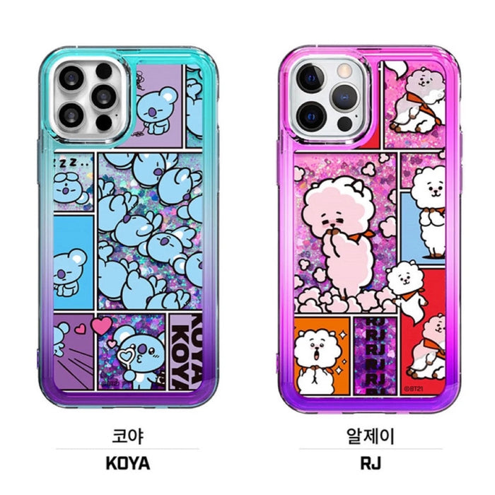 BT21 Official Focus On Me Bling Aqua Case (For iPhone)