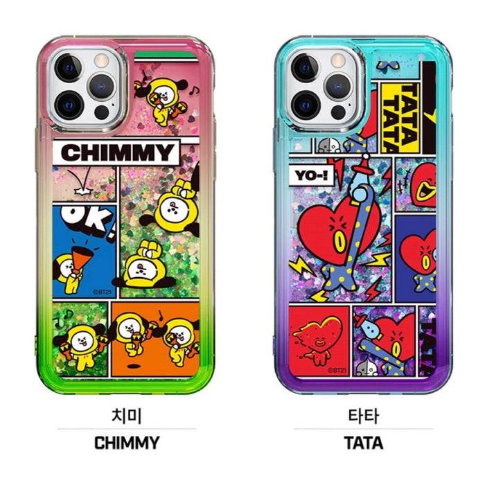 BT21 Official Focus On Me Bling Aqua Case (For iPhone)