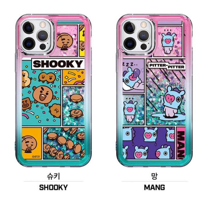 BT21 Official Focus On Me Bling Aqua Case (For iPhone)