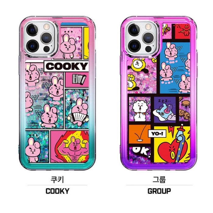BT21 Official Focus On Me Bling Aqua Case (For iPhone)