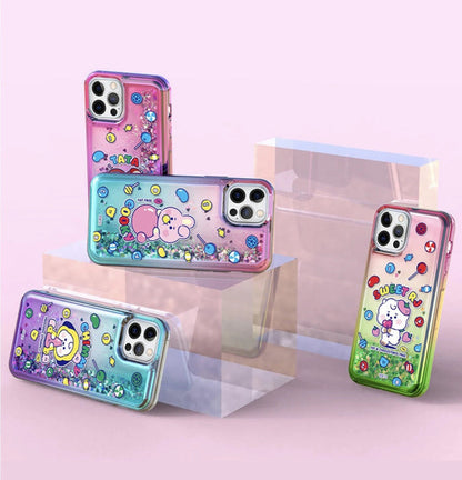 BT21 Official Jelly Candy Bling Aqua Case (For iPhone)