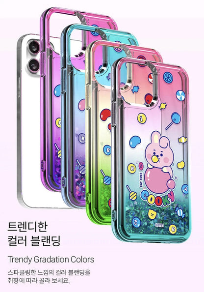 BT21 Official Jelly Candy Bling Aqua Case (For iPhone)