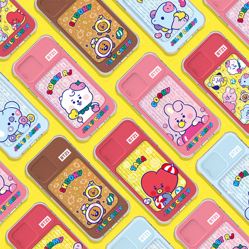 BT21 Official JELLY CANDY Lighting Up Case for iPhone and Galaxy