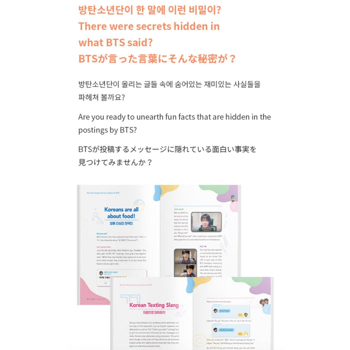 BTS Official Learn! KOREAN with TinyTAN BOOK Package + Free Express Shipping to ALL Countries