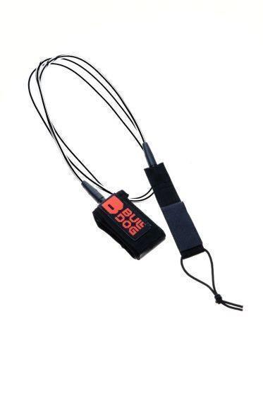 Bulldog 9ft black black red ankle leash, surfboard accessory with visible logo