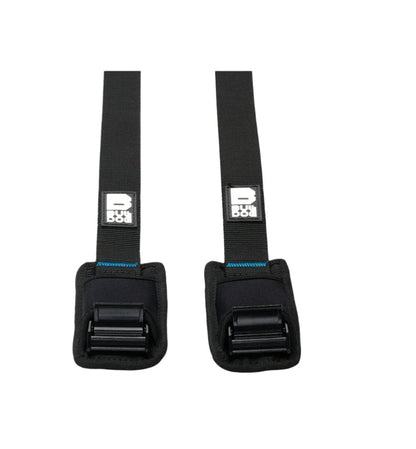 Bulldog black tie down roof rack straps with buckles for surfboards and paddleboards