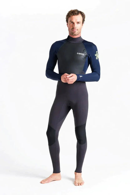 C-Skins Element 3/2mm Back Zip Summer Wetsuit Slate Lime - Boardworx