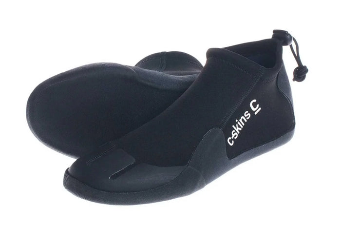 C-Skins Legend 3mm Round Toe wetsuit shoes, black neoprene surf footwear