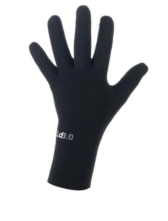 Black LdB.0 wetsuit glove for watersports, Whitstable Kent