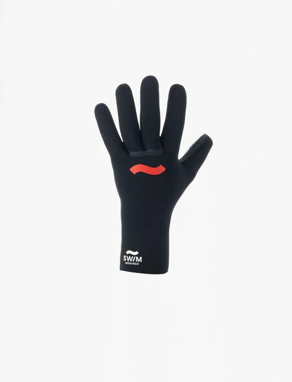 SW/M Research black wetsuit glove with red logo, ideal for watersports in Whitstable, Kent